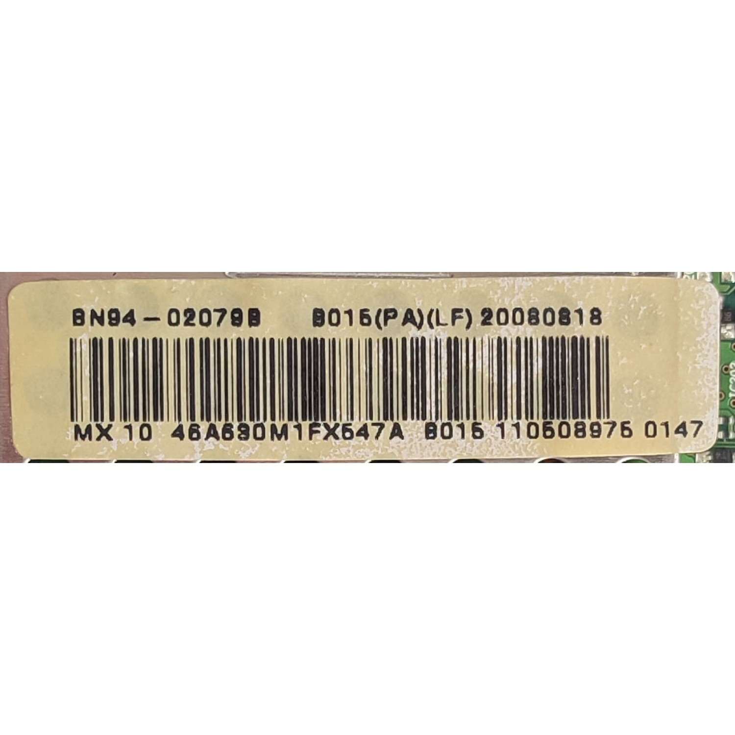 MAIN PARA TV SAMSUNG / NUMERO DE PARTE BN94-02079B / BN41-00975C / BN97-02474B / BN9402079B / PANEL LTF460GE02 / MODELO LN46A500T1FXZA	 - Imagen 2